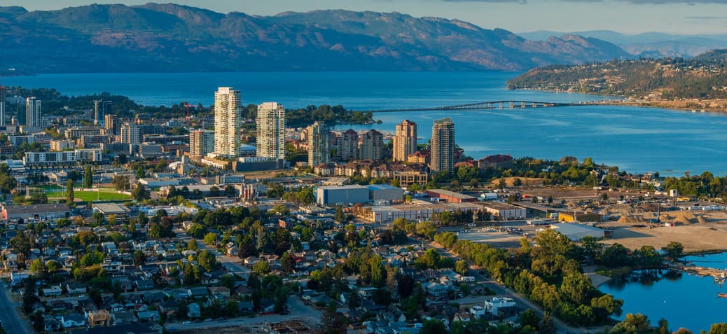 View over the Okanagan from Knox Mountain in Kelowna